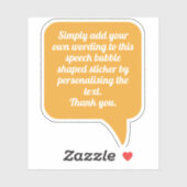 テキストを含む吹き出し図形 シール (シート)