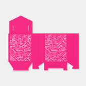 テキストを多言語で表示する感謝していピンクのギフトボックス フェイバーボックス (折り畳みなし)