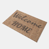 テキストを編集するファームハウスエレガントのburlap ドアマット (アングル)