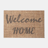 テキストを編集するファームハウスエレガントのburlap ドアマット (正面)
