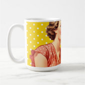 テキストを追加するクリスマス用のかわいいレトロなアートワーク コーヒーマグカップ (左)