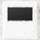 テキストを追加するブランクテンプレート 偽のシルバー ブラック 長方形シール (バッグ)