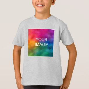 テキストを追加 写真をアップロード ユース キッズ ボーイズ 半袖 Tシャツ