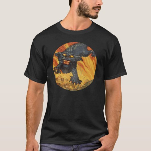 テキストを追加 野生の猫 Tシャツ (正面)