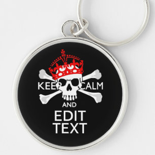 テキストをCalm Crossbones保スカルにする キーホルダー