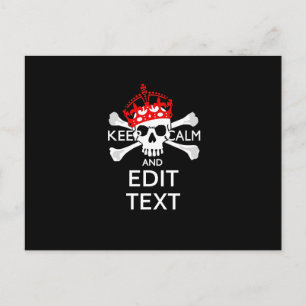 テキストをCalm Crossbones保スカルにする ポストカード