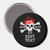 テキストをCalm Crossbones保スカルにする マグネット (正面/裏面)