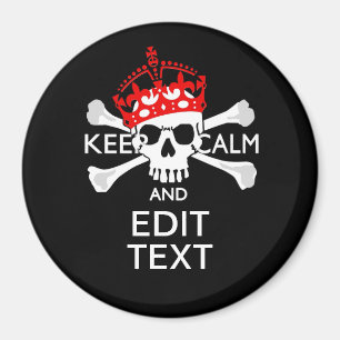 テキストをCalm Crossbones保スカルにする マグネット