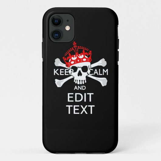 テキストをCalm Crossbones保スカルにする Case-Mate iPhoneケース (裏面)