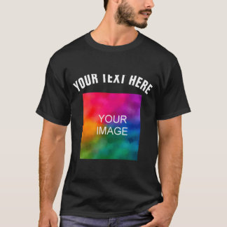 テキストアップロードフォトテンプレート 男の子 キッズ モダン _1  Tシャツ
