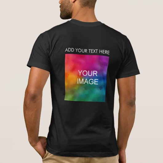 テキストイメージを追加する写真両面印刷 Tシャツ (裏面)