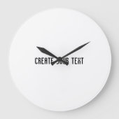 テキストウォールアートすごいの作成アクリルブラック ラージ壁時計 (正面)