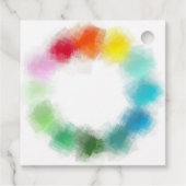 テキストエレガントモダンカラフル抽象芸術 フェイバータグ (裏面)