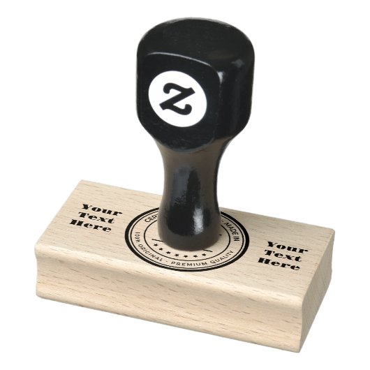 テキストカスタムのロゴを印刷した水平な木製 ラバースタンプ (スタンプ)