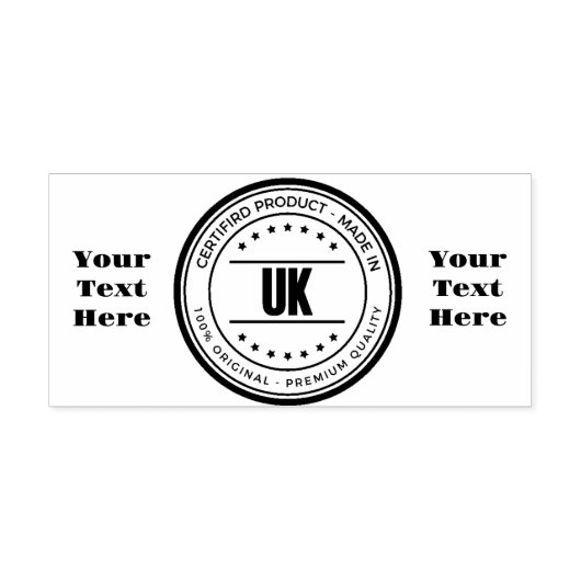 テキストカスタムのロゴを印刷した水平な木製 ラバースタンプ (インプリント)