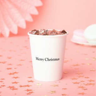テキストカスタムの写真のクリスマスを追加しまパーソナライズされたす 紙コップ