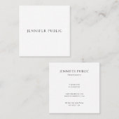 テキストカスタムをここにモダンシンプルテンプレート スクエア名刺 (正面/裏面)