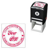 テキストカスタムを丸めてロゴ付き セルフインキングスタンプ (インサイチュ)