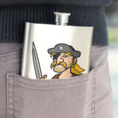 テキストカラフルによる漫画の海賊 フラスク (インサイチュ)