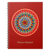 テキストカラフル付きコスタリカアートノートブック ノートブック (正面)