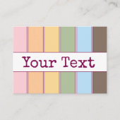 テキストカラフル行付きレインボーノート 名刺 (正面)