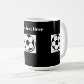 テキストサッカーカスタムの画像スタイルクラシックの入力 コーヒーマグカップ (正面右)