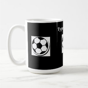 テキストサッカーカスタムの画像スタイルクラシックの入力 コーヒーマグカップ