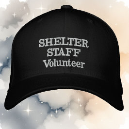 テキストシェルタースタッフの任意の色のスレッド 刺繍入りキャップ