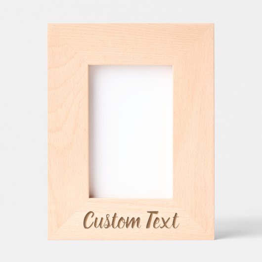 テキストシンプルの筆記体スクリプトを追加するポートレート レーザー彫刻フレーム (正面)