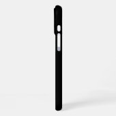 テキストシンプルテンプレートの白黒 iPhoneケース (左側面)