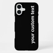 テキストシンプルテンプレートの白黒 iPhoneケース (裏面)