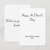 テキストシンプルミニマルセットを追加するパトリックのデイカード (正面/裏面)