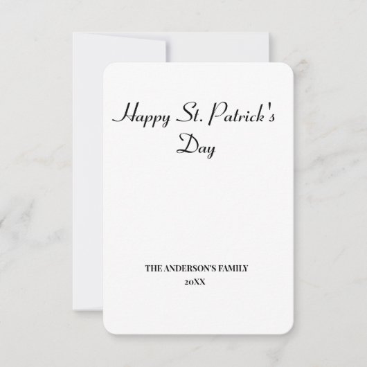 テキストシンプルミニマルセットを追加するパトリックのデイカード (正面)