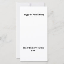 テキストシンプルミニマルセットを追加するパトリックのデイカード