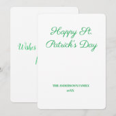 テキストシンプルミニマルセットを追加するパトリックのデイカード (正面/裏面)