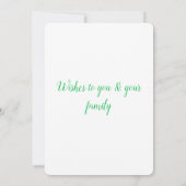 テキストシンプルミニマルセットを追加するパトリックのデイカード (裏面)