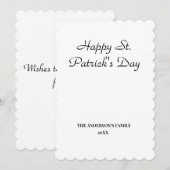 テキストシンプルミニマルセットを追加するパトリックのデイカード (正面/裏面)