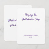 テキストシンプルミニマルセットを追加するパトリックのデイカード ノートカード (正面/裏面)