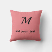 テキストシンプルミニマルモノグラムの写真を追加 クッション (裏面)