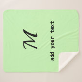 テキストシンプルミニマルモノグラムの写真を追加 シェルパブランケット (正面(横))