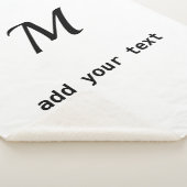 テキストシンプルミニマルモノグラムの写真を追加 シェルパブランケット (3/4)