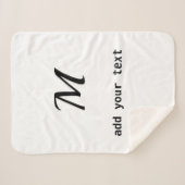 テキストシンプルミニマルモノグラムの写真を追加 シェルパブランケット (正面(横))