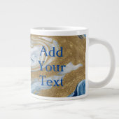 テキストジャンボマグカップの追加カスタム文字マグカップ ジャンボコーヒーマグカップ (右)