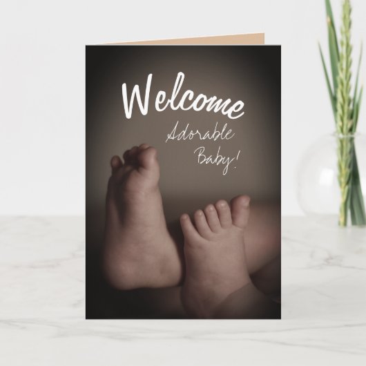 テキストテンプレート新生児グリーティングカードの追加 カード (正面)