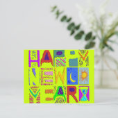 テキストデザイン「ハッピーニューイヤー」 シーズンポストカード (スタンド正面)