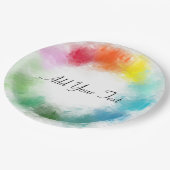 テキストハンドスクリプトのモダンテンプレートの追加 ペーパープレート (アングル)