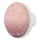 テキストバラ金ゴールド赤面グリッタースパークルドリップ セラミックノブ (右)