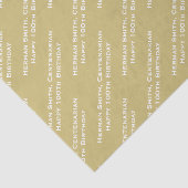 テキストパターン全体のプリント金ゴールド/白 薄葉紙 (詳細)