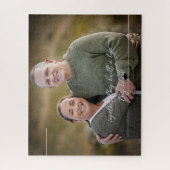 テキストパーソナライズされたとアクセント線のパズル ジグソーパズル (縦)