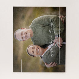 テキストパーソナライズされたとアクセント線のパズル ジグソーパズル